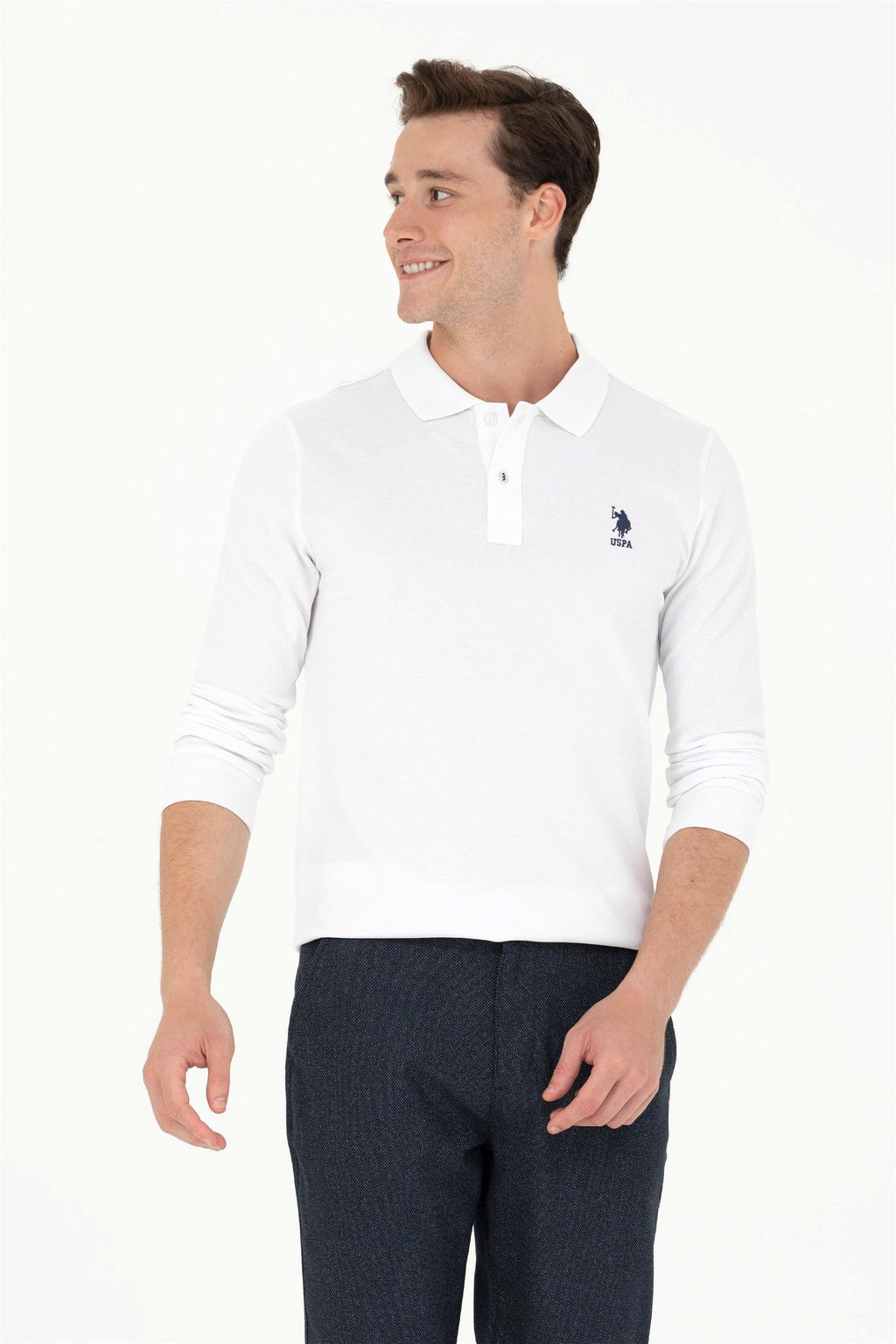 U. S. Polo Assn Мужской белый базовый свитшот - U.s. polo assn фото 8