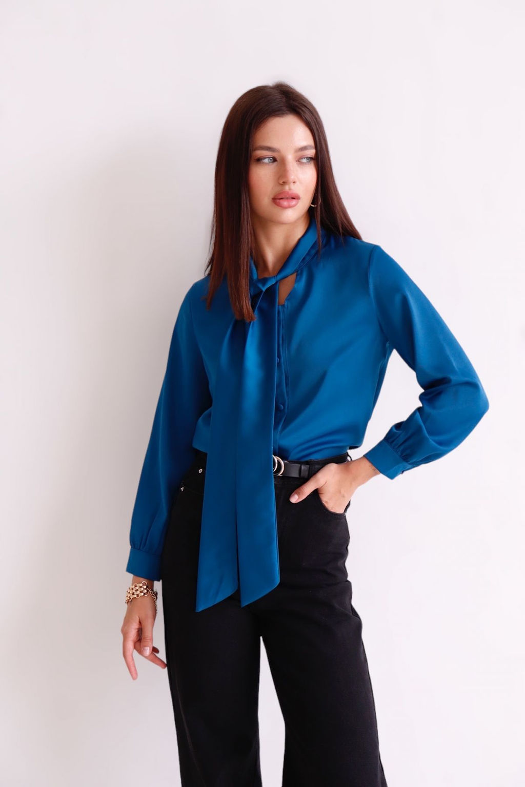 Martichelli Блуза синяя  фото 6