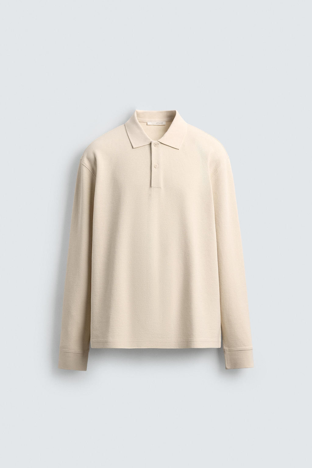 STRIPED TEXTURED POLO SHIRT - Zara фото 7