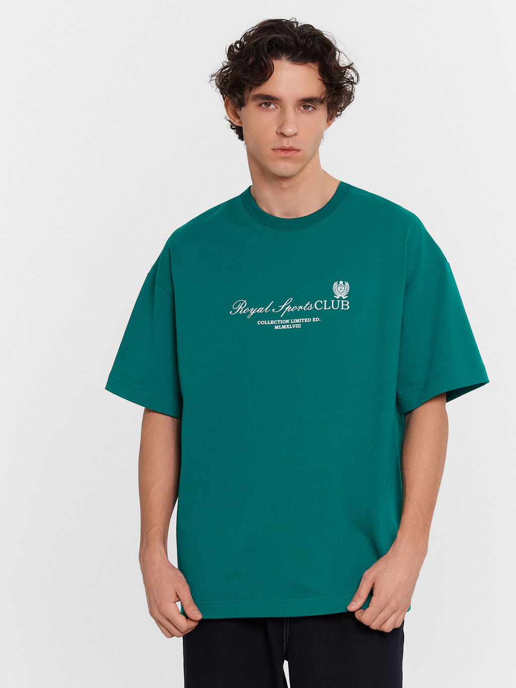 Футболка мужская зеленая с принтом и надписью Royal sports зеленый +печать 111900 - Mark formelle фото 2