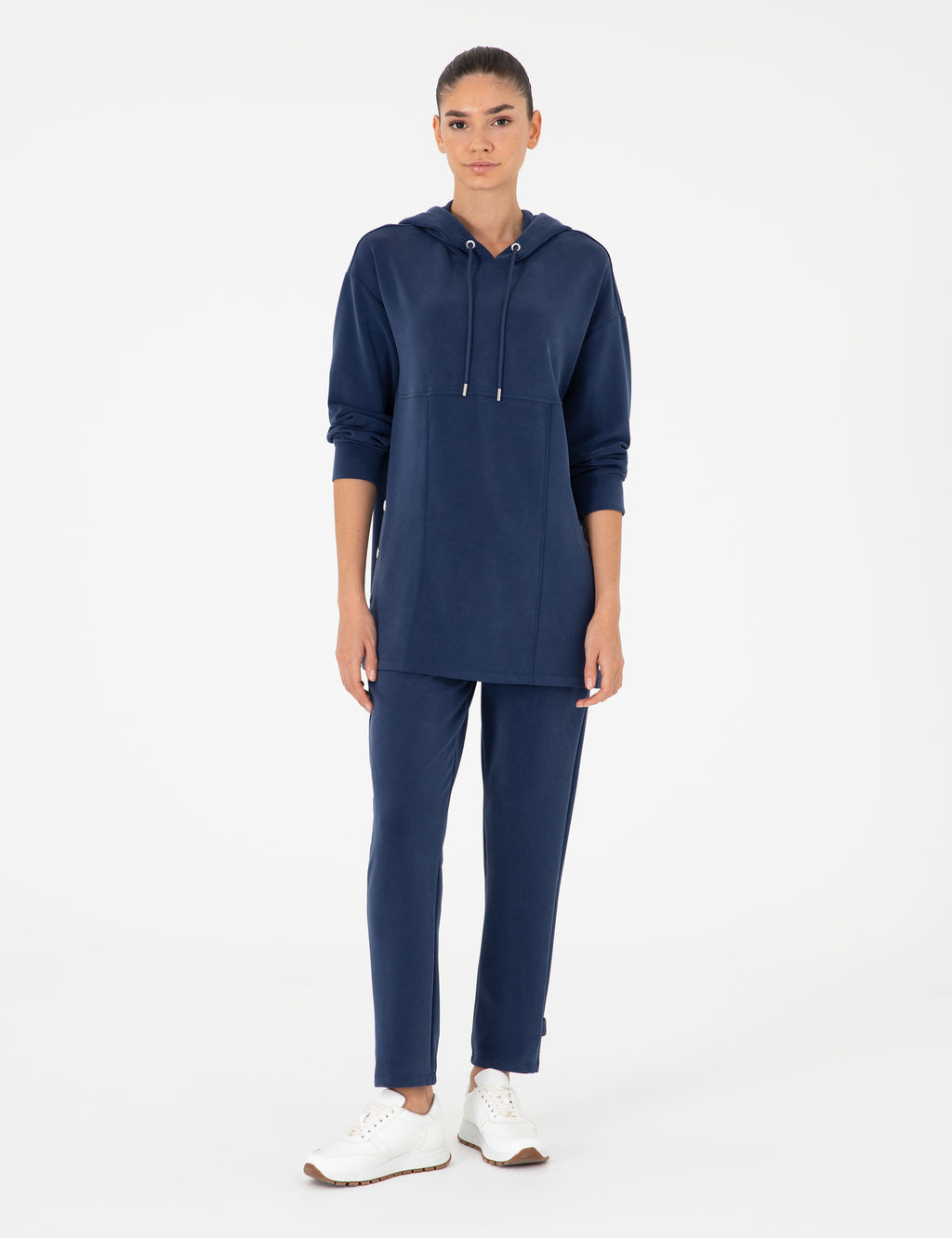 Lacivert Comfort Fit Modal Kuma_ Sweatshirt
