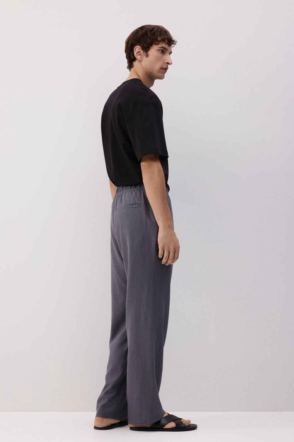 Pantal?n en mezcla de lino Relaxed Fit - H&m фото 8