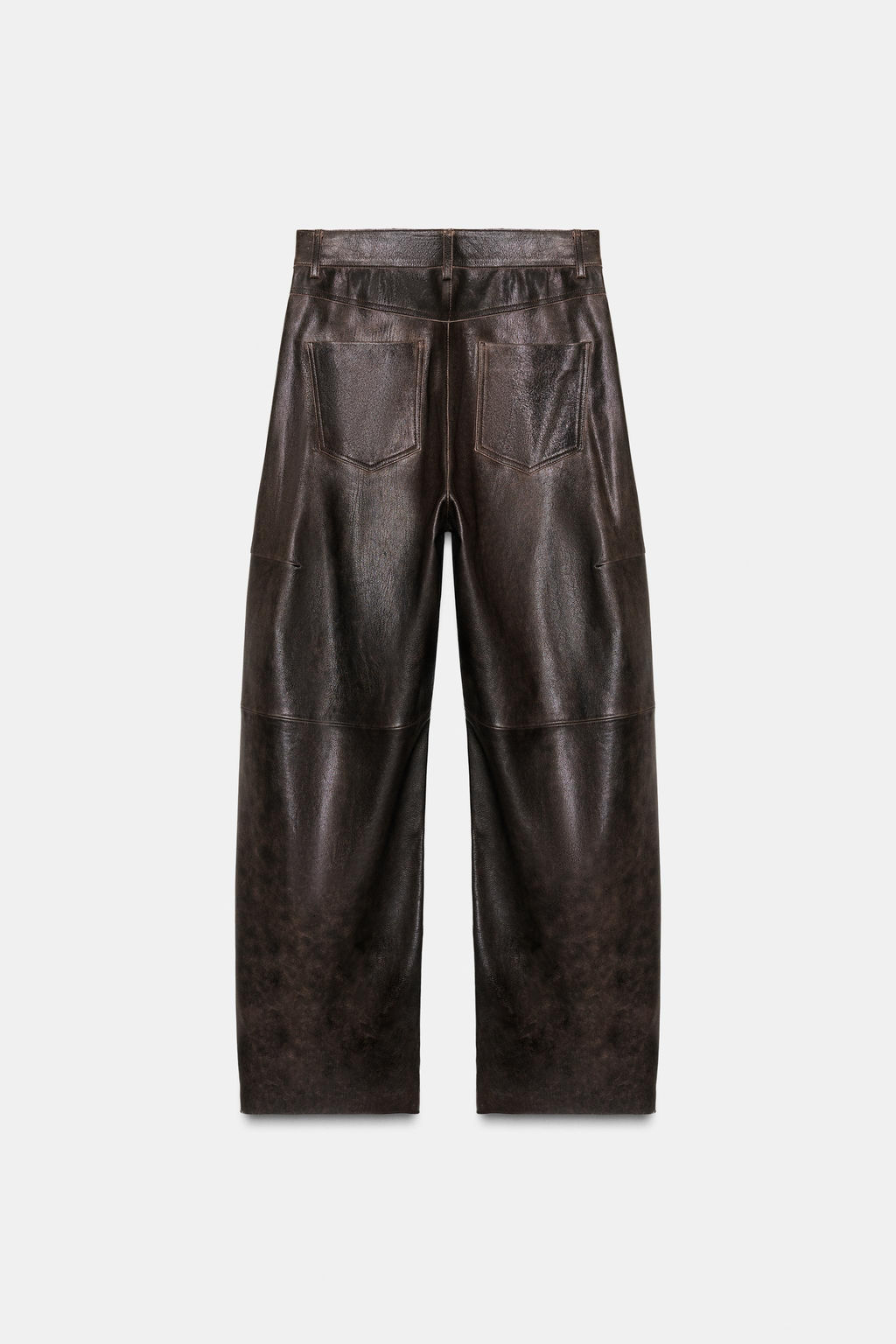 ZW COLLECTION LIMITED EDITION LEATHER TROUSERS - Zara фото 4
