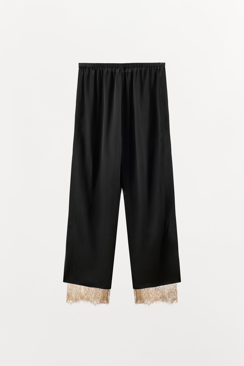 SATIN TROUSERS WITH LACE VENTS - Zara фото 9