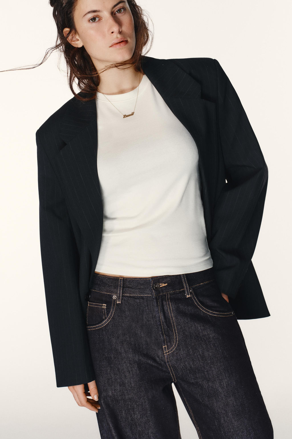 TRF JEANS WITH SIDE ZIPS - Zara фото 3