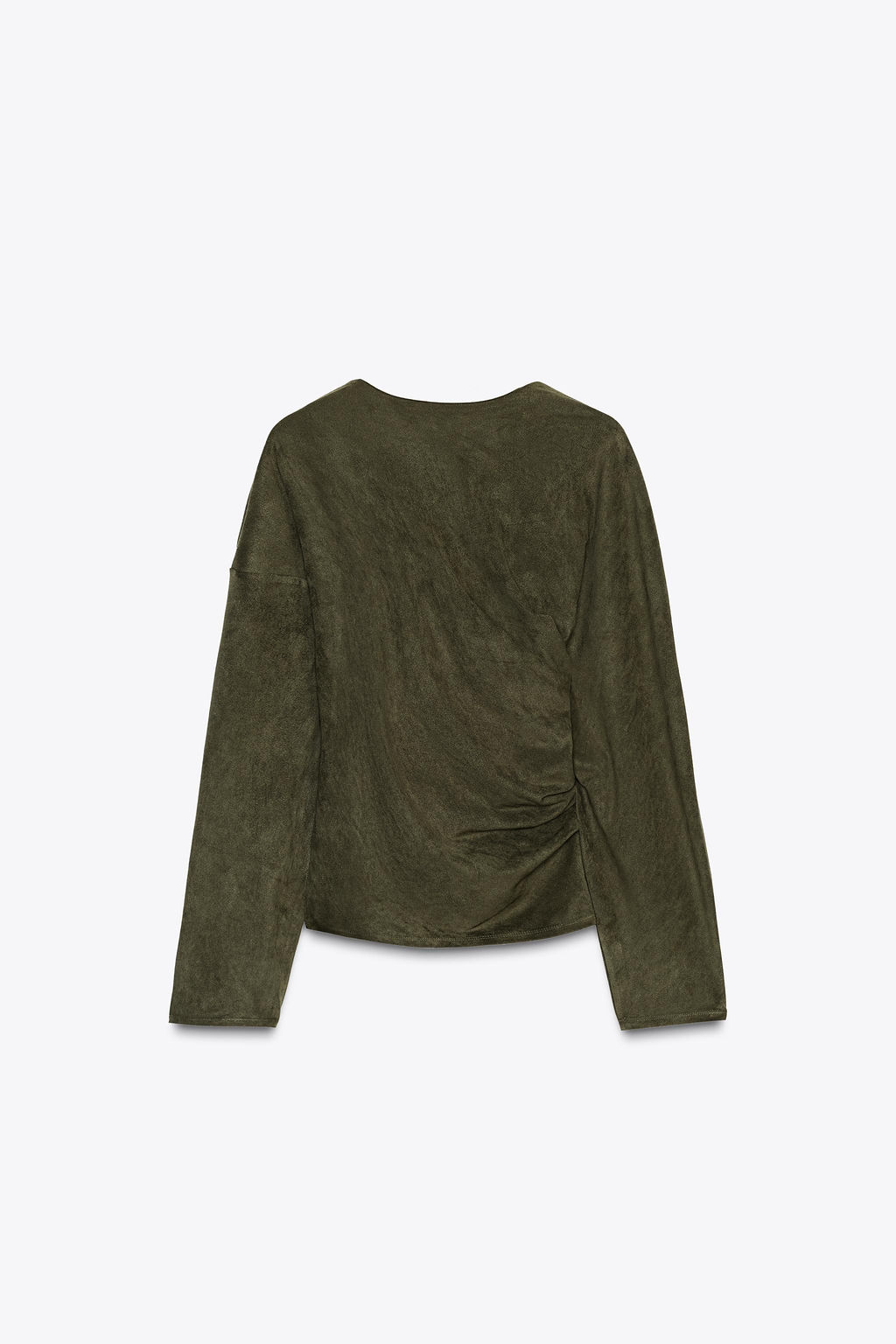 DRAPED FAUX SUEDE TOP - Zara фото 5