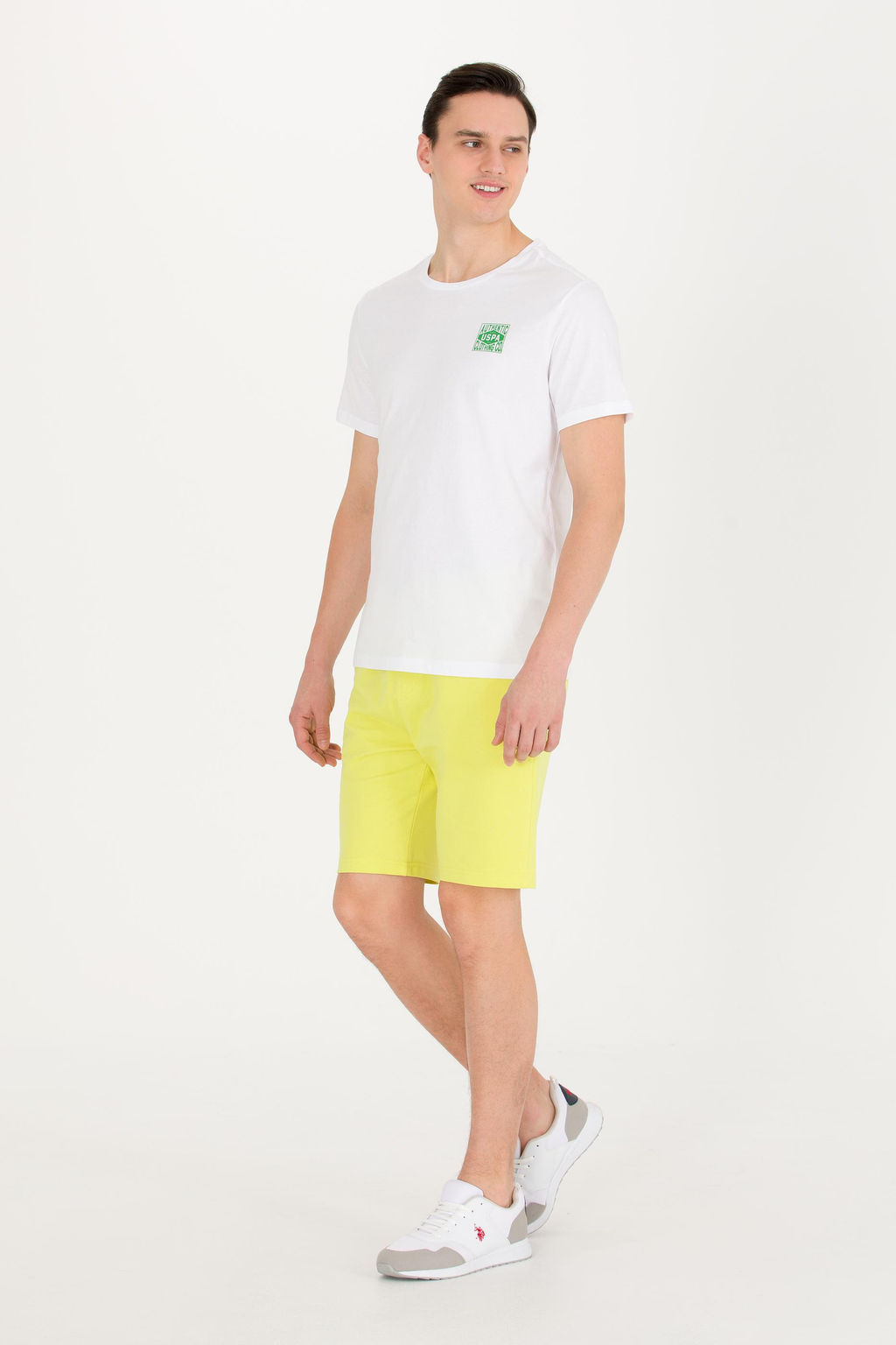 Мужские неоново-желтые вязаные шорты - U.s. polo assn фото 3