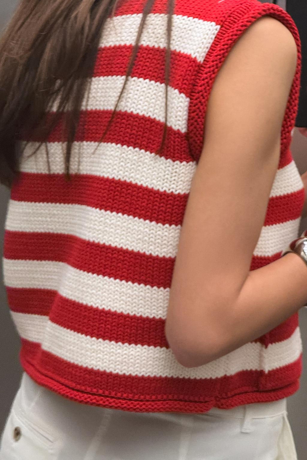 STRIPED KNIT WAISTCOAT TOP - Zara фото 3