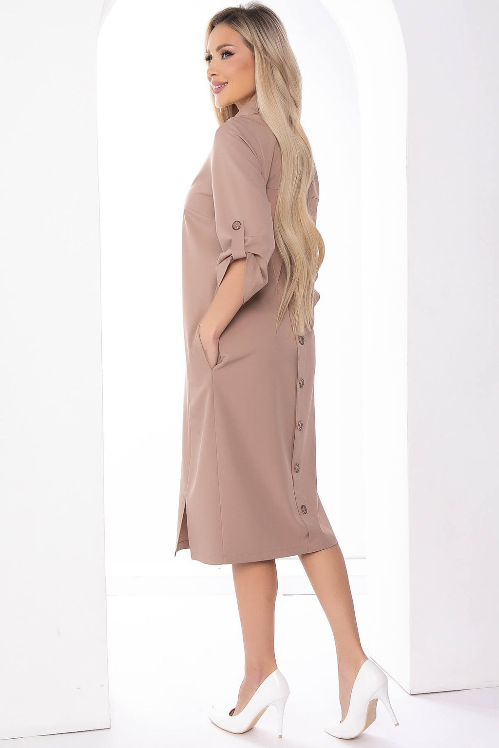Платье Сабина (беж) П8253 - Lt collection фото 2