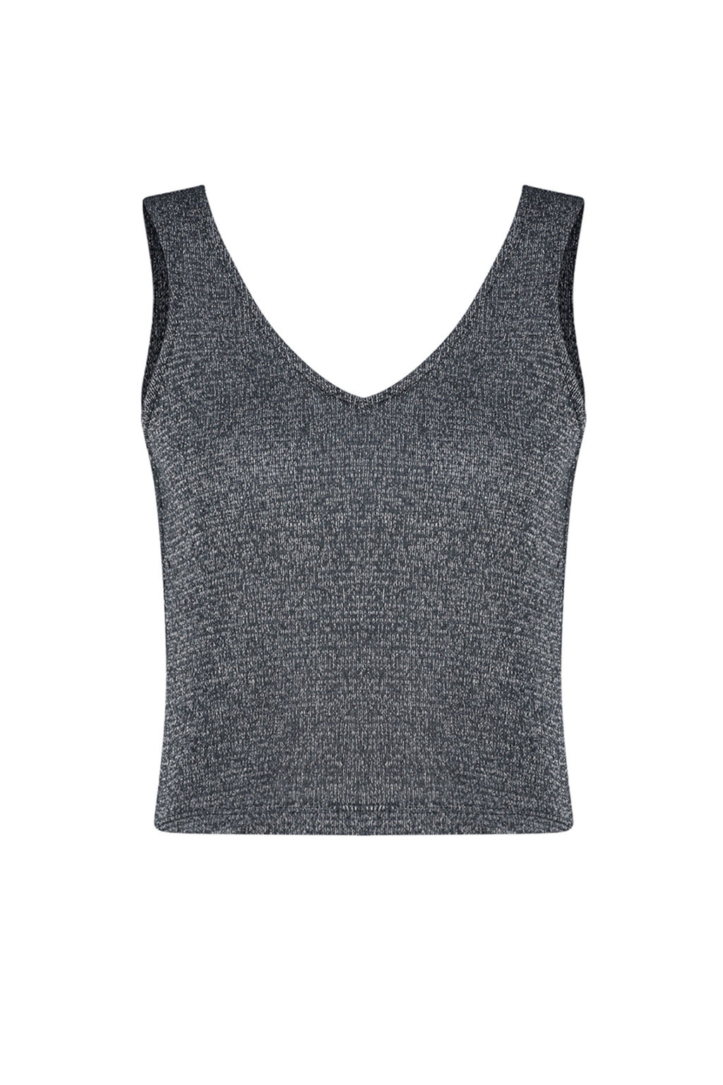 Gri Ince Basic V-Yaka Triko Bluz TWOSS23BZ00678 - Trendyolmilla фото 8