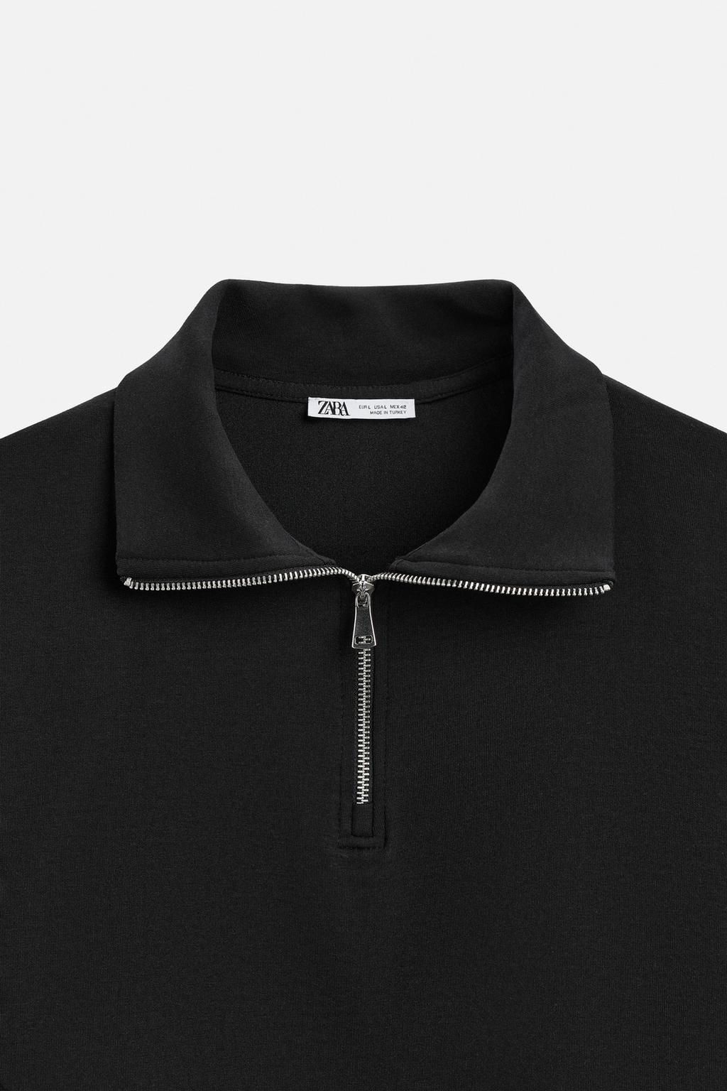 TECHNICAL QUARTER-ZIP SWEATSHIRT - Zara фото 8