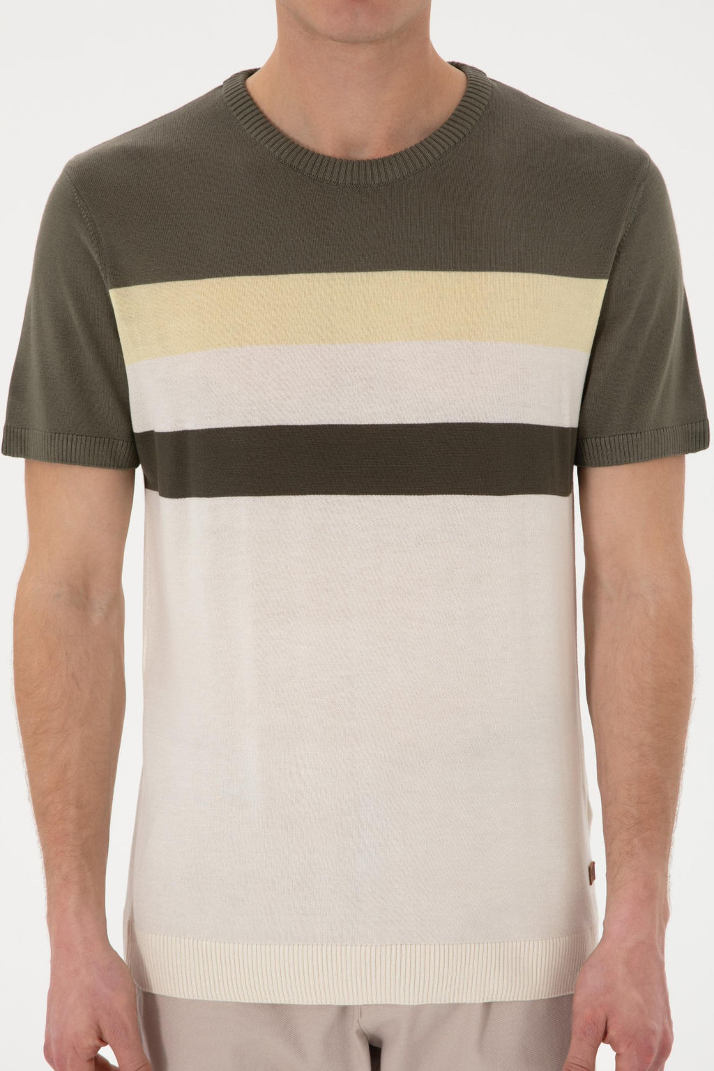 Erkek Slim Fit Bisiklet Yaka Haki Ti__rt Sepette S_rpriz _ndirim - U.s. polo assn фото 6