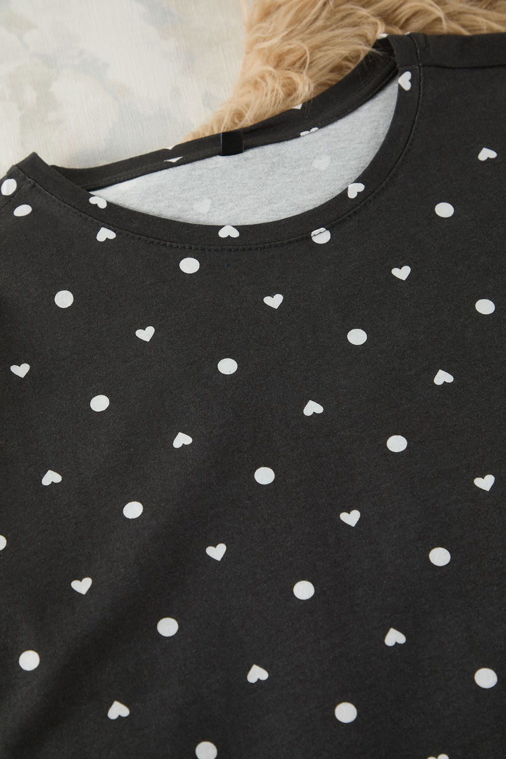 Trendyolmilla Beyaz %100 Pamuklu Puantiyeli ve Kalpli Sortlu Orme Pijama Tak?m? THMSS21PT1485 фото 73