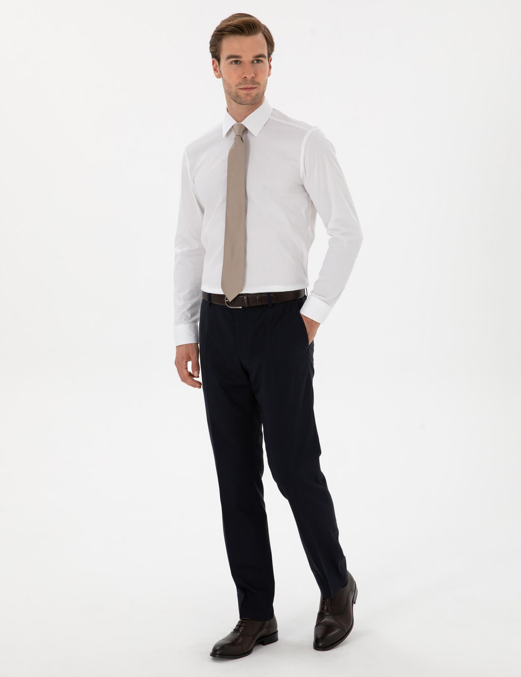 Beyaz Slim Fit Pamuk Kar___ml_ G_mlek - Cacharel фото 4