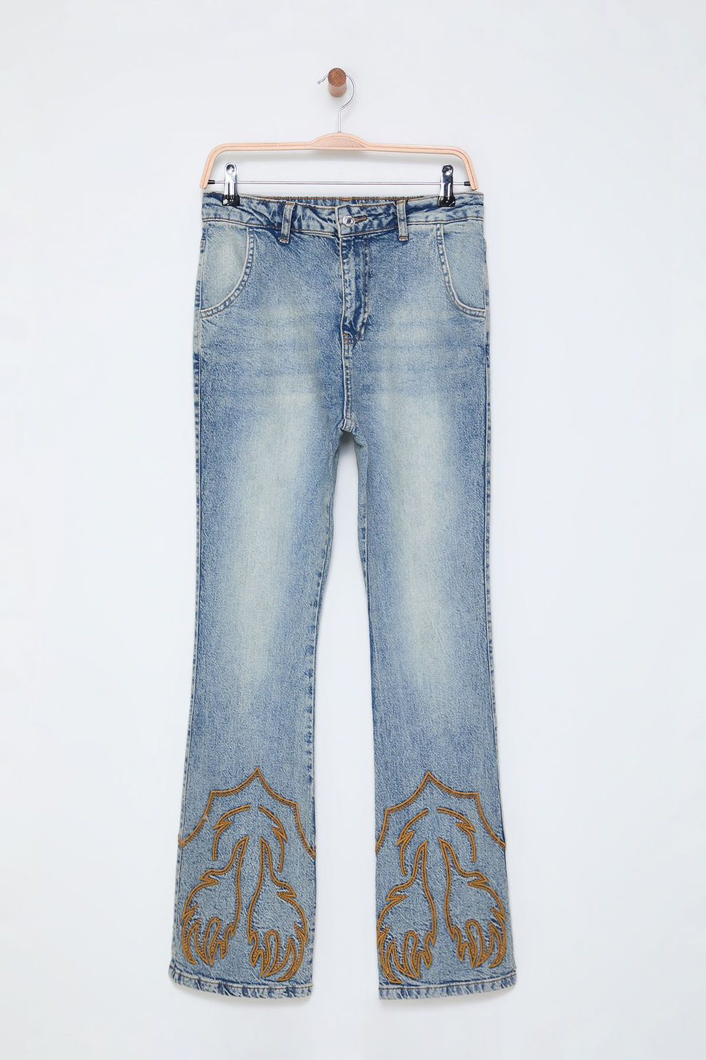 Mavi Nak?sl? Yuksek Bel Flare Jeans TWOSS25JE00011 - Trendyolmilla фото 6