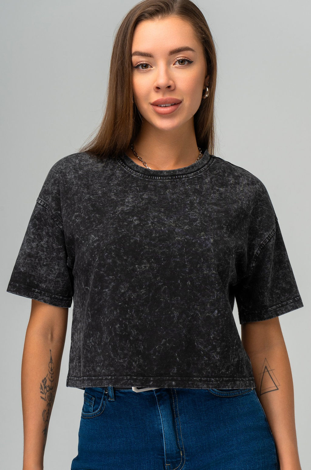 Женская укороченная футболка Happyfox