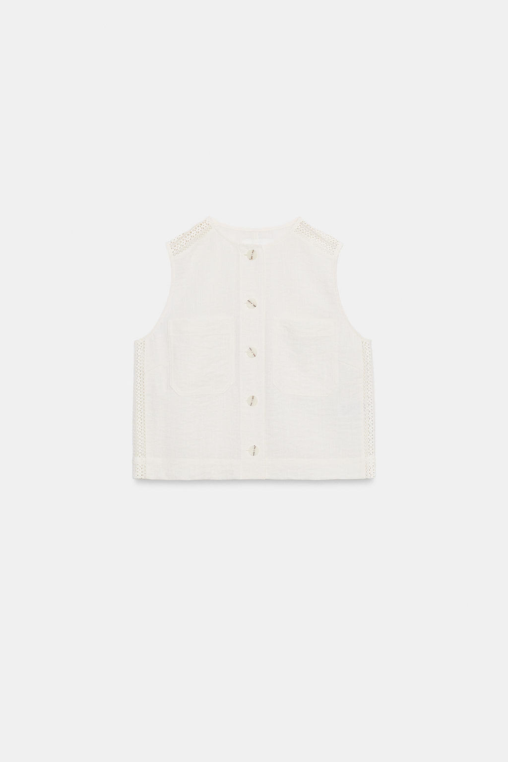 TOP ENTREDOSES LATERALES / Crudo - Zara фото 6