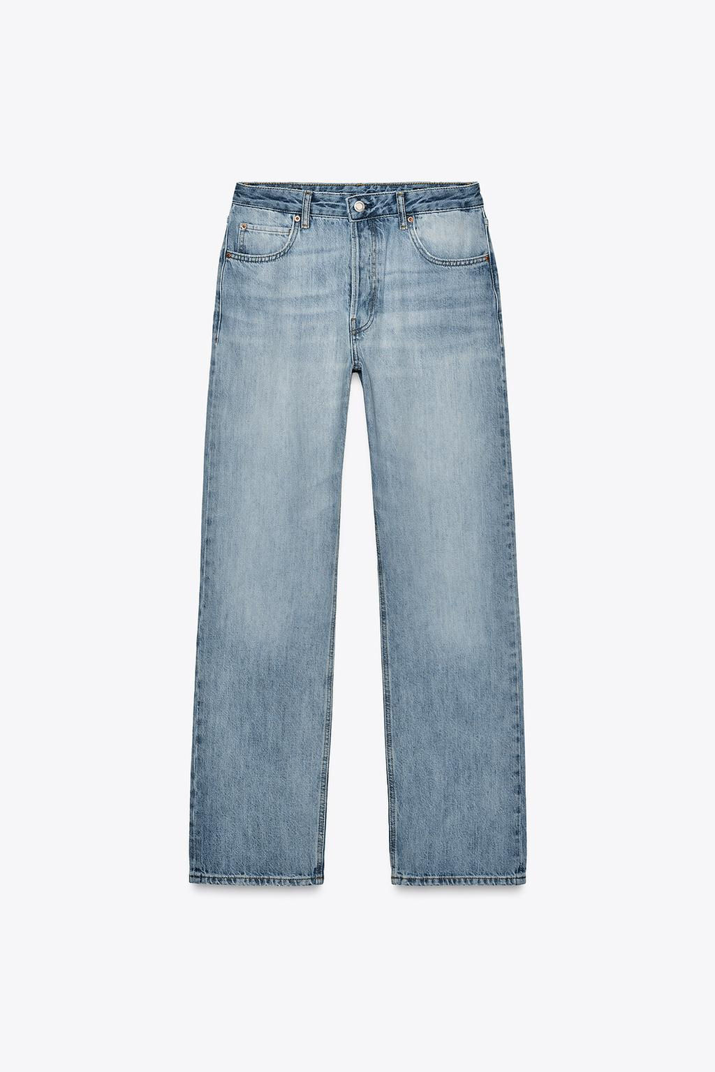 RELAXED LOW-WAIST STRAIGHT-LEG ZW COLLECTION JEANS - Zara фото 6