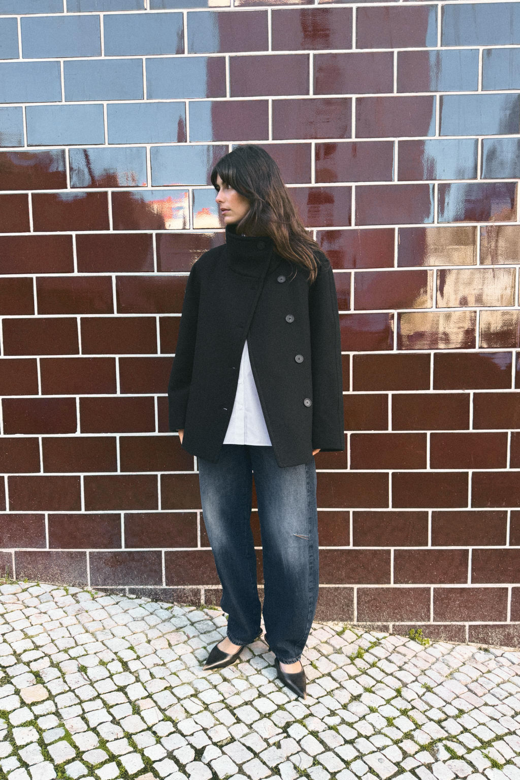 SHORT COAT WITH WOOL AND HIGH NECK - Zara фото 2