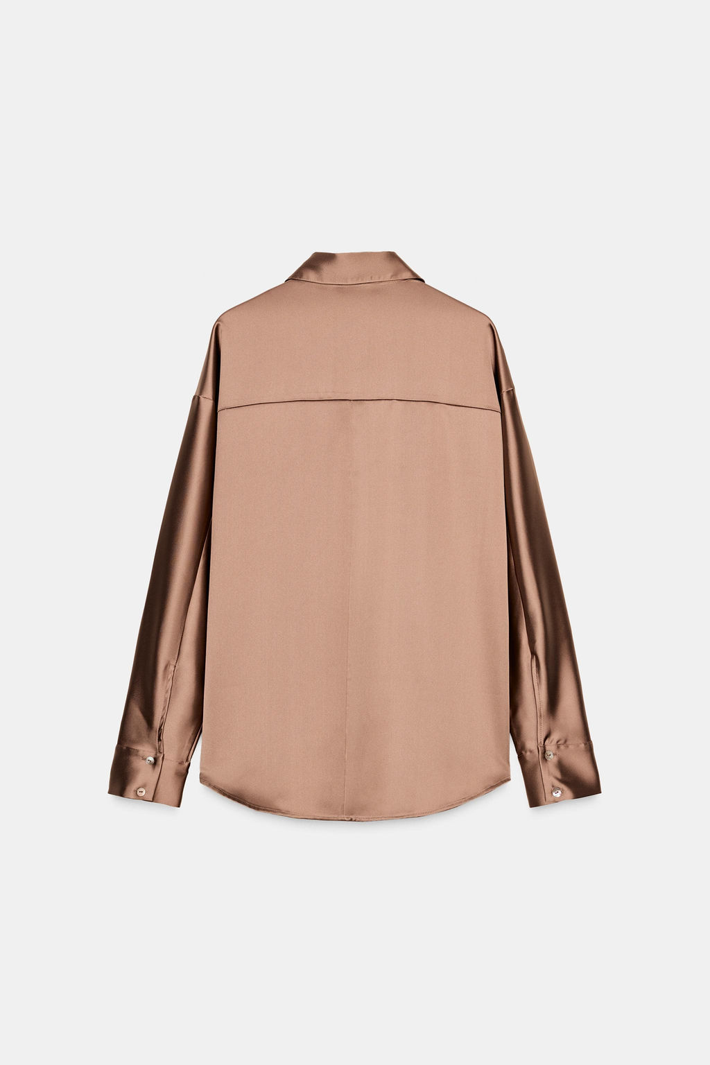 SATIN DROP-SHOULDER SHIRT - Zara фото 6