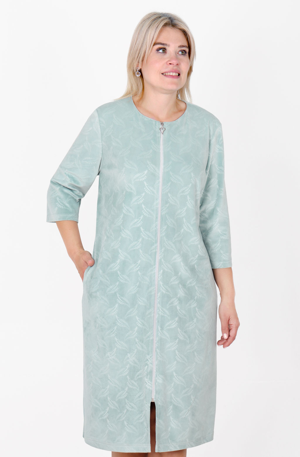 Халат Марго Х-462 (46-62) велюр - Лотос фото 6