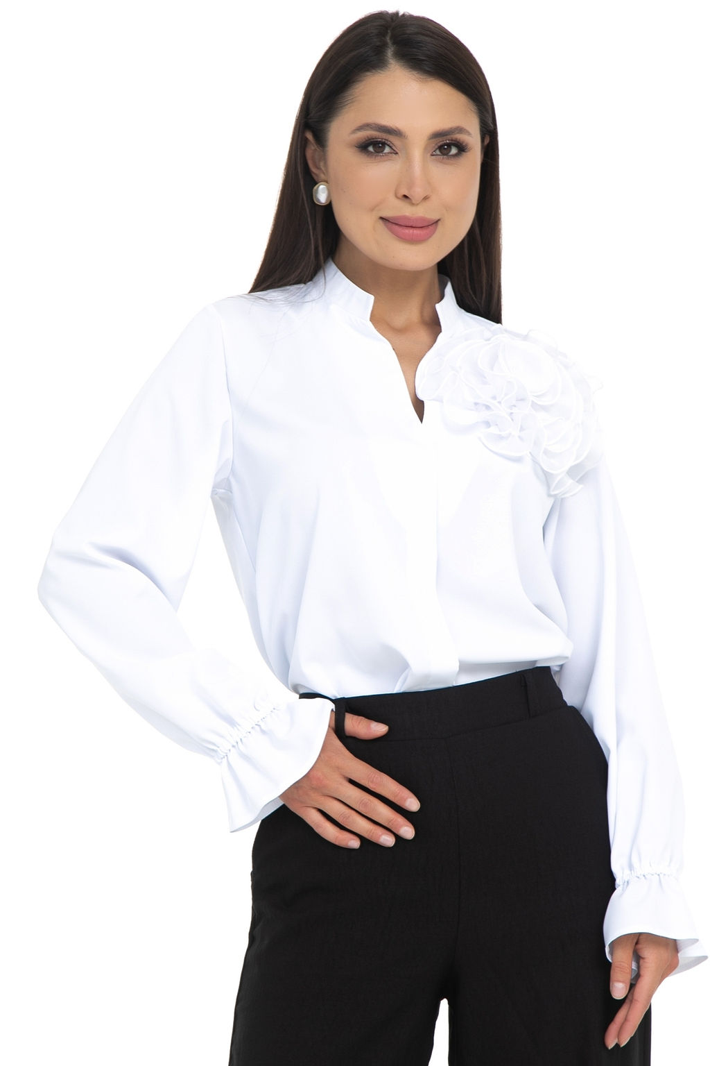 Блуза Модная Люкс (вайт) - Diolche фото 4