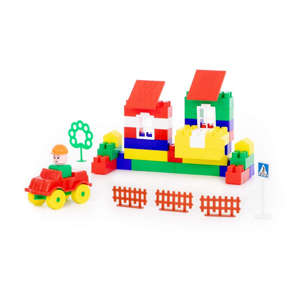 Конструктор Строитель (68 элементов) (в пакете) - Полесье фото 2