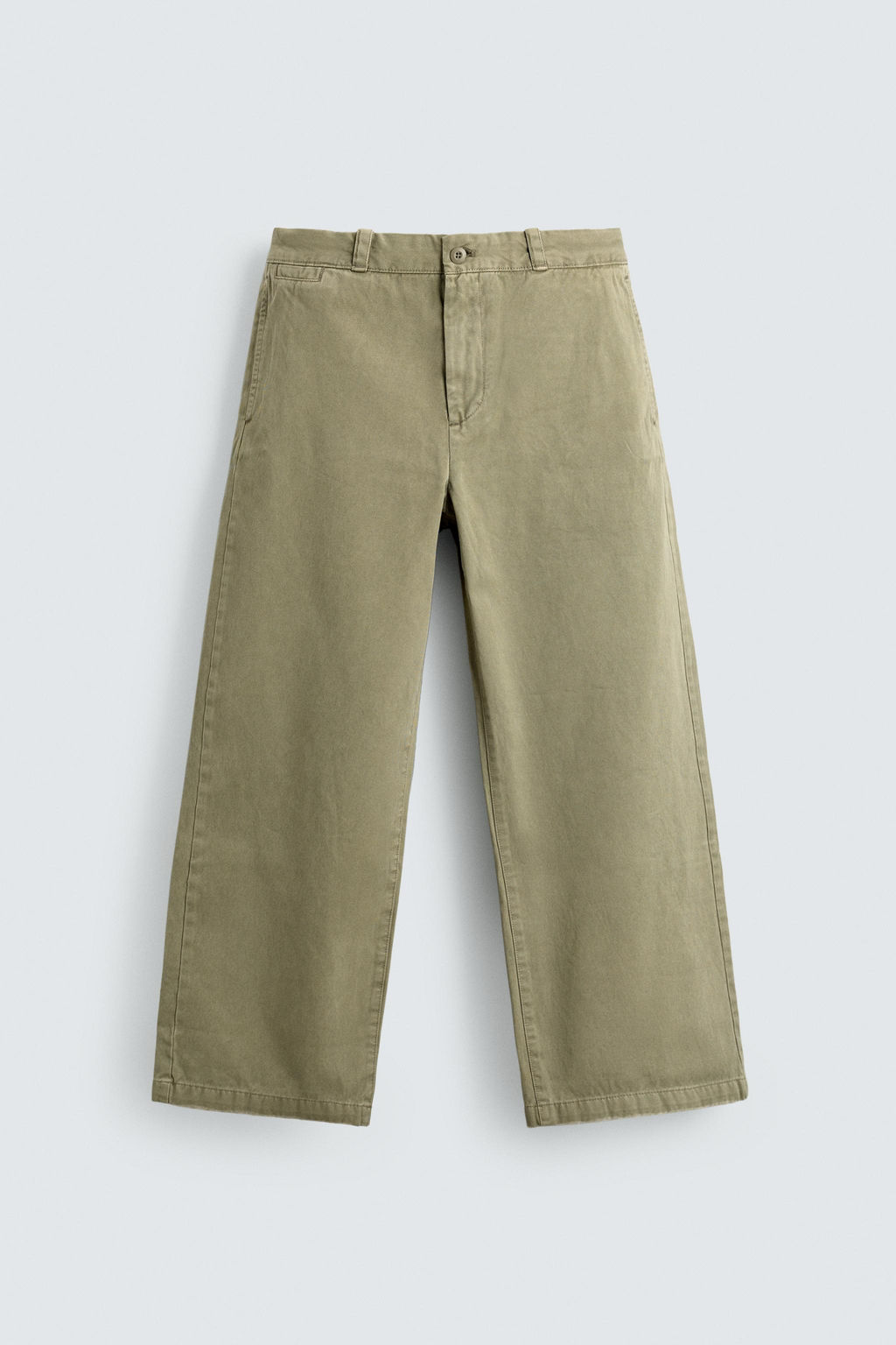 PANTAL?N CHINO WIDE FIT / Verde gris - Zara фото 7