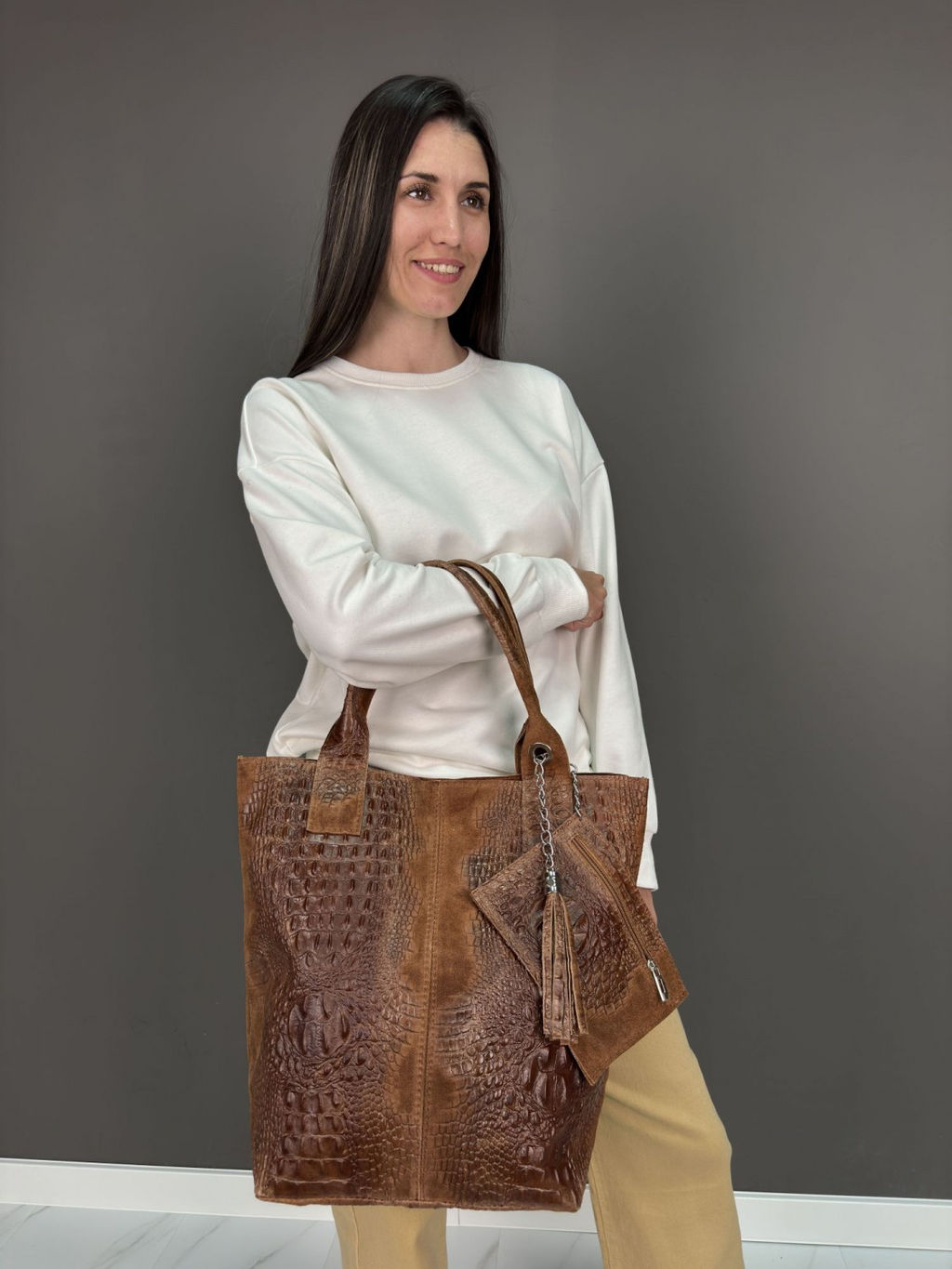 Сумка женская из телячьей кожи