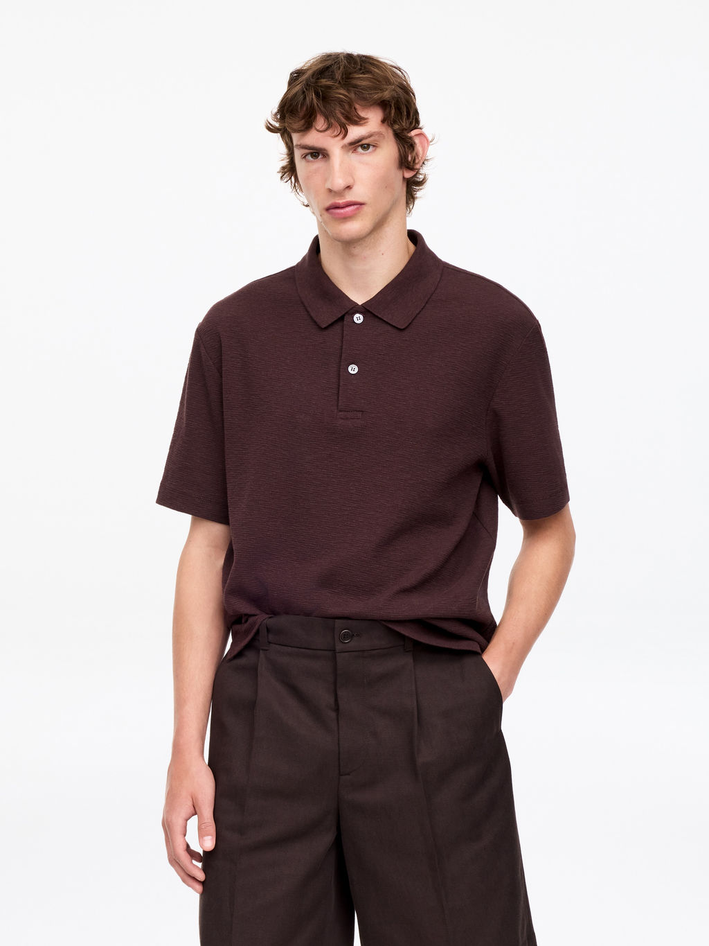 Polo de lino de algod?n - H&m фото 3