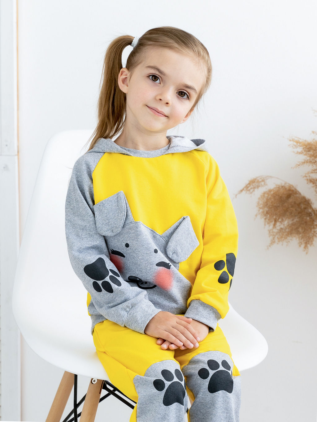 Костюм детский желтыймеланж собака