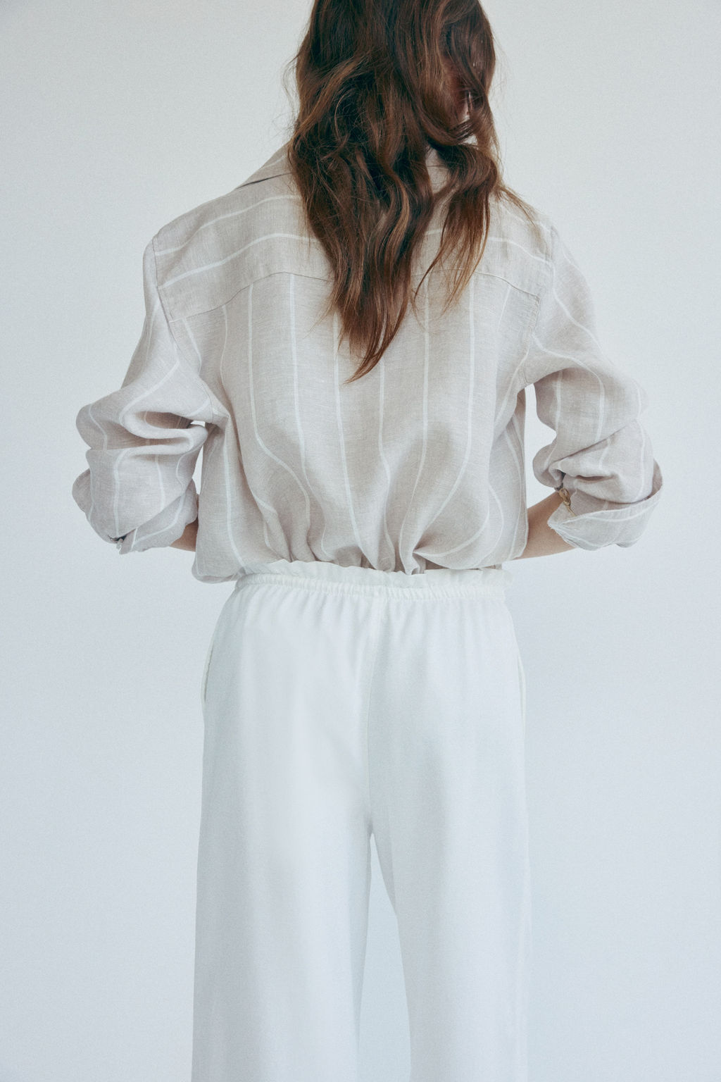 Pantal?n ancho con cintura paper bag - H&m фото 6