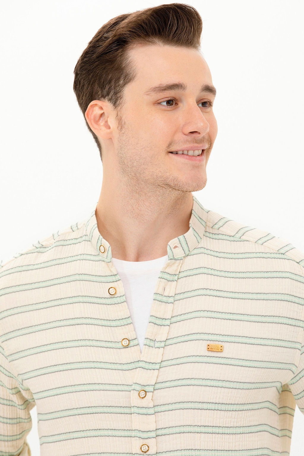 U. S. Polo Assn / Мужская зеленая рубашка с длинным рукавом - U.s. polo assn фото 19