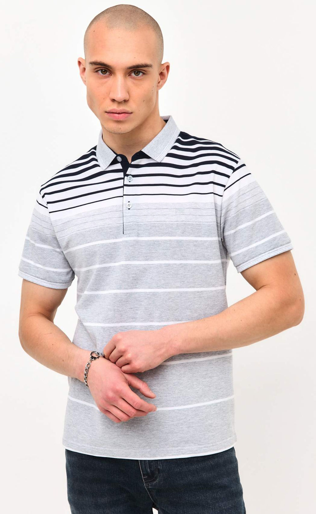 Футболка-поло F511-07-173b grey