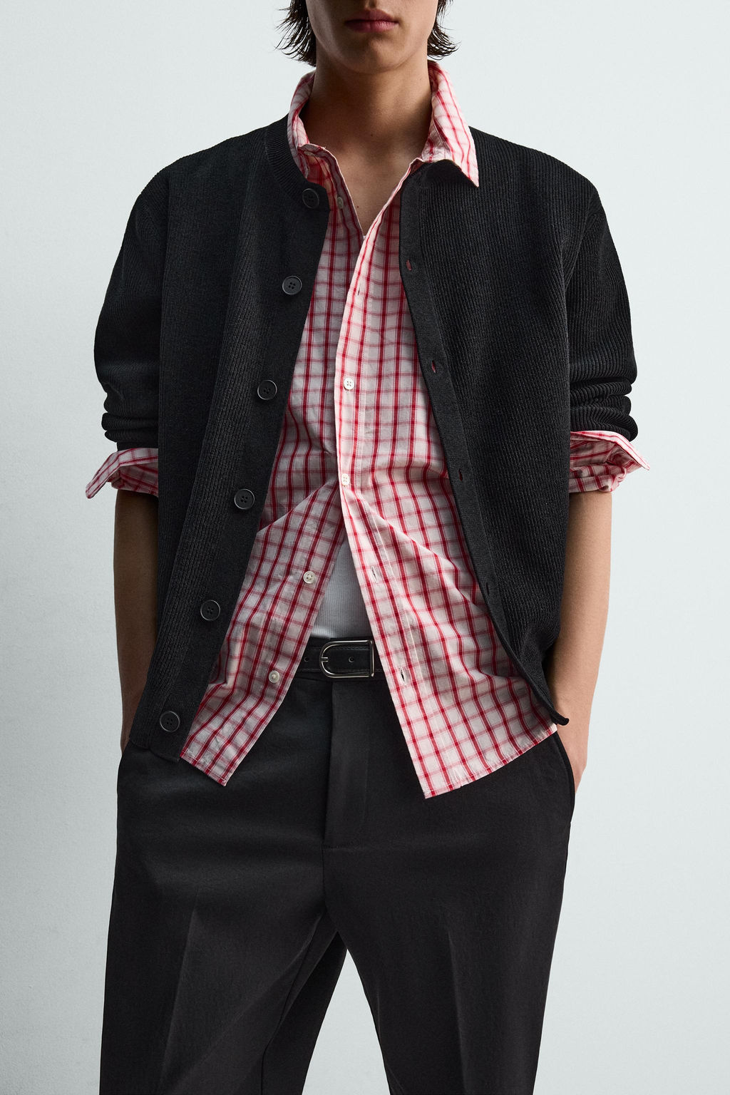 PANTAL?N REGULAR FIT T?CNICO / Negro - Zara фото 5