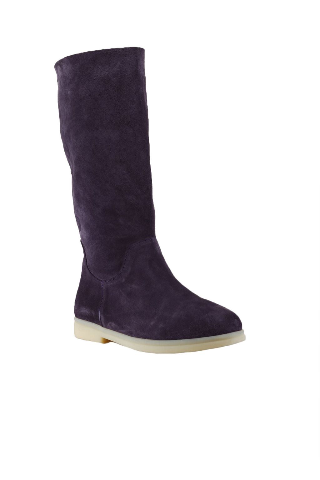 ЖЕНСКИЕ САПОГИ НА ПЛОСКОЙ ПЛОЩАДКЕ ИЗ ЗАМШИ PURPLE