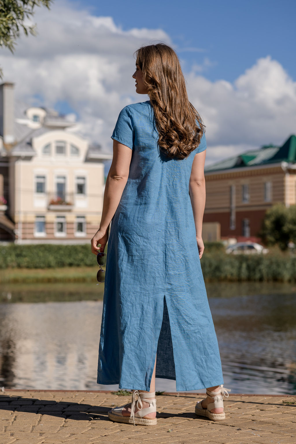 Платье в стиле casual 100% лен - Новый лен фото 8