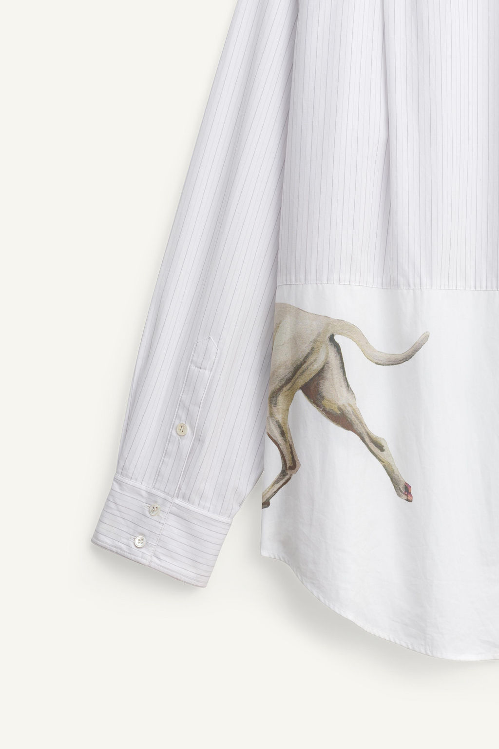 LIMITED EDITION STRIPED PATCHWORK PRINT SHIRT - Zara фото 10