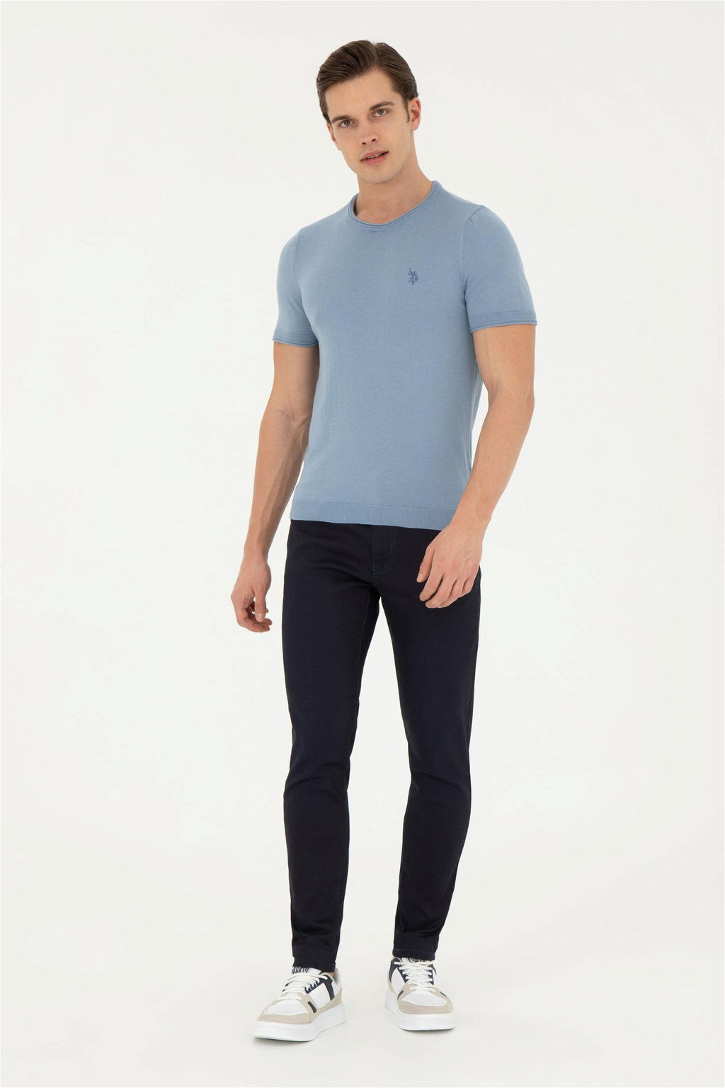 Мужской свитер цвета индиго - U.s. polo assn фото 4