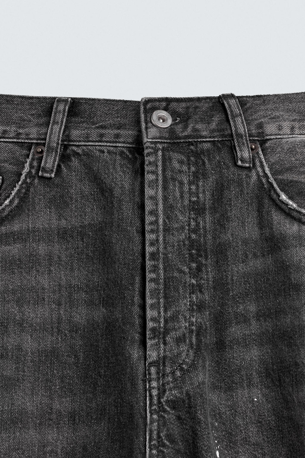 JEANS BARREL FIT COSTURAS GIRADAS / Carb?n - Zara фото 11