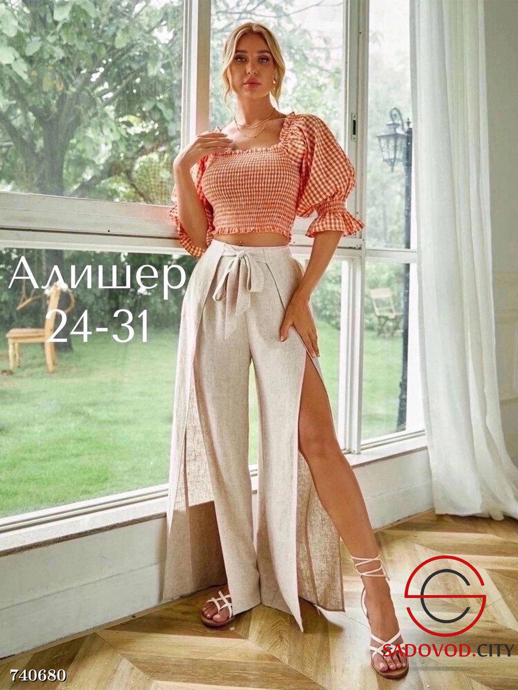 Женские летние брюки с разрезами 740680 - Zum ming фото 9