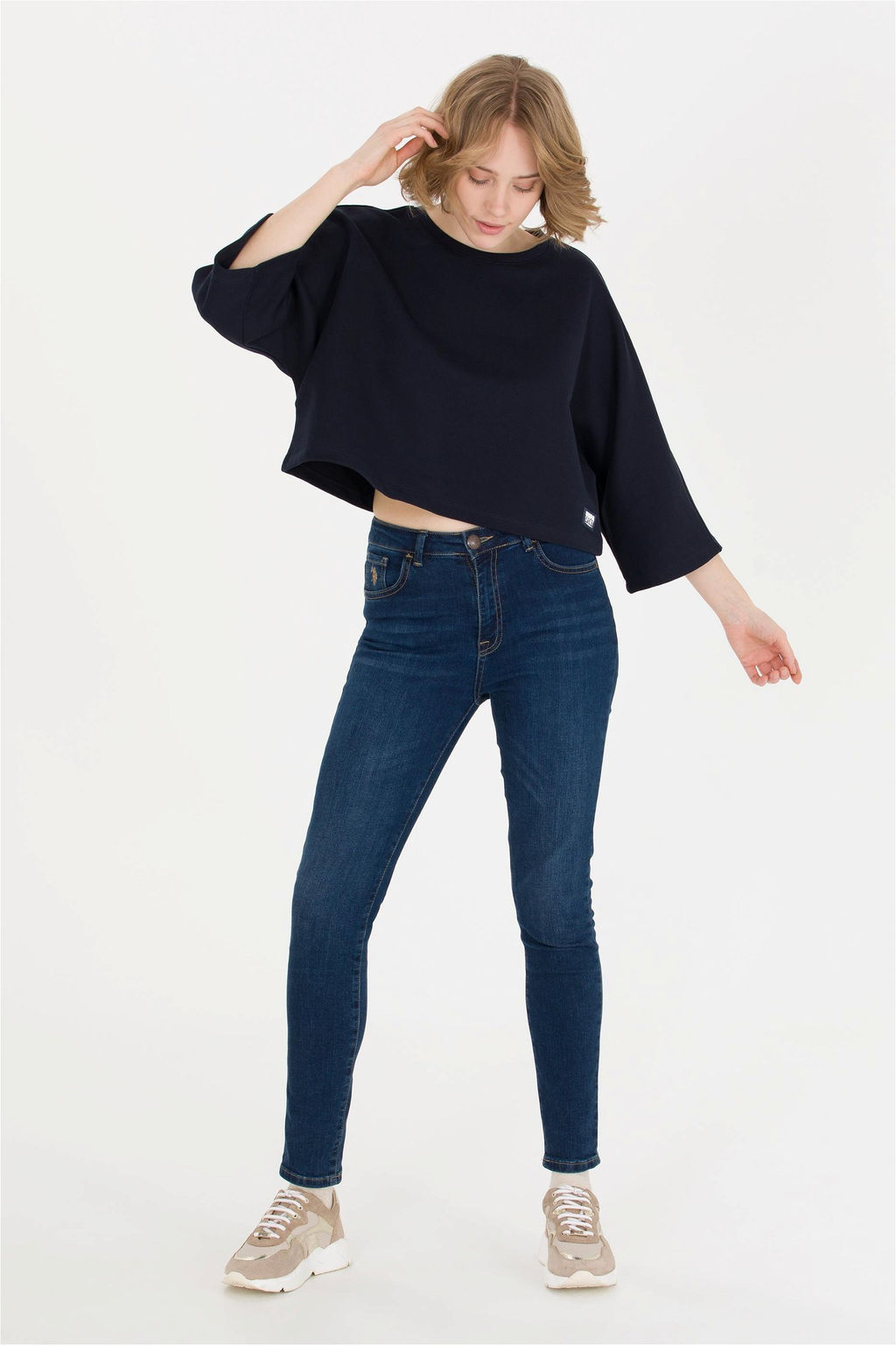 U. S. Polo Assn Женский темно-синий свитшот с круглым вырезом - U.s. polo assn фото 11