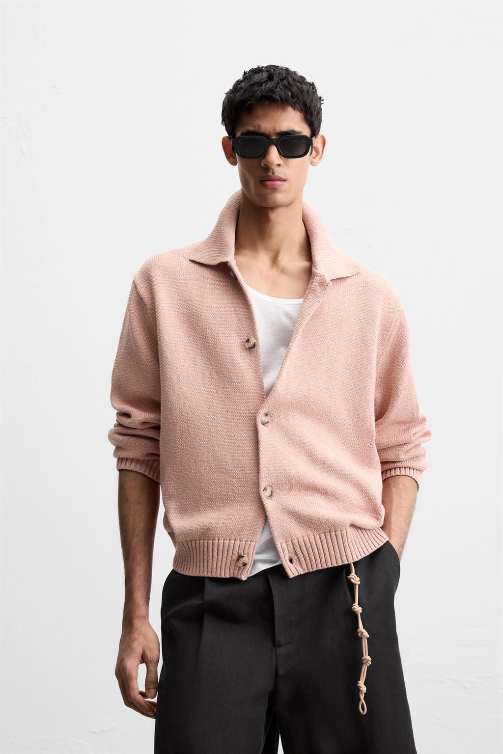 TEXTURED COTTON-BLEND CARDIGAN - Zara фото 2