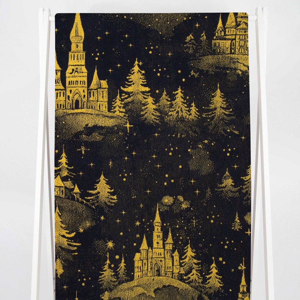 Полотенце махровое 6с102.413ж1 Зимняя сказка(т.желтый) 81х160см