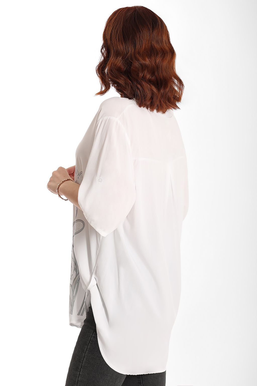 Рубашка белая из района - Almond фото 2