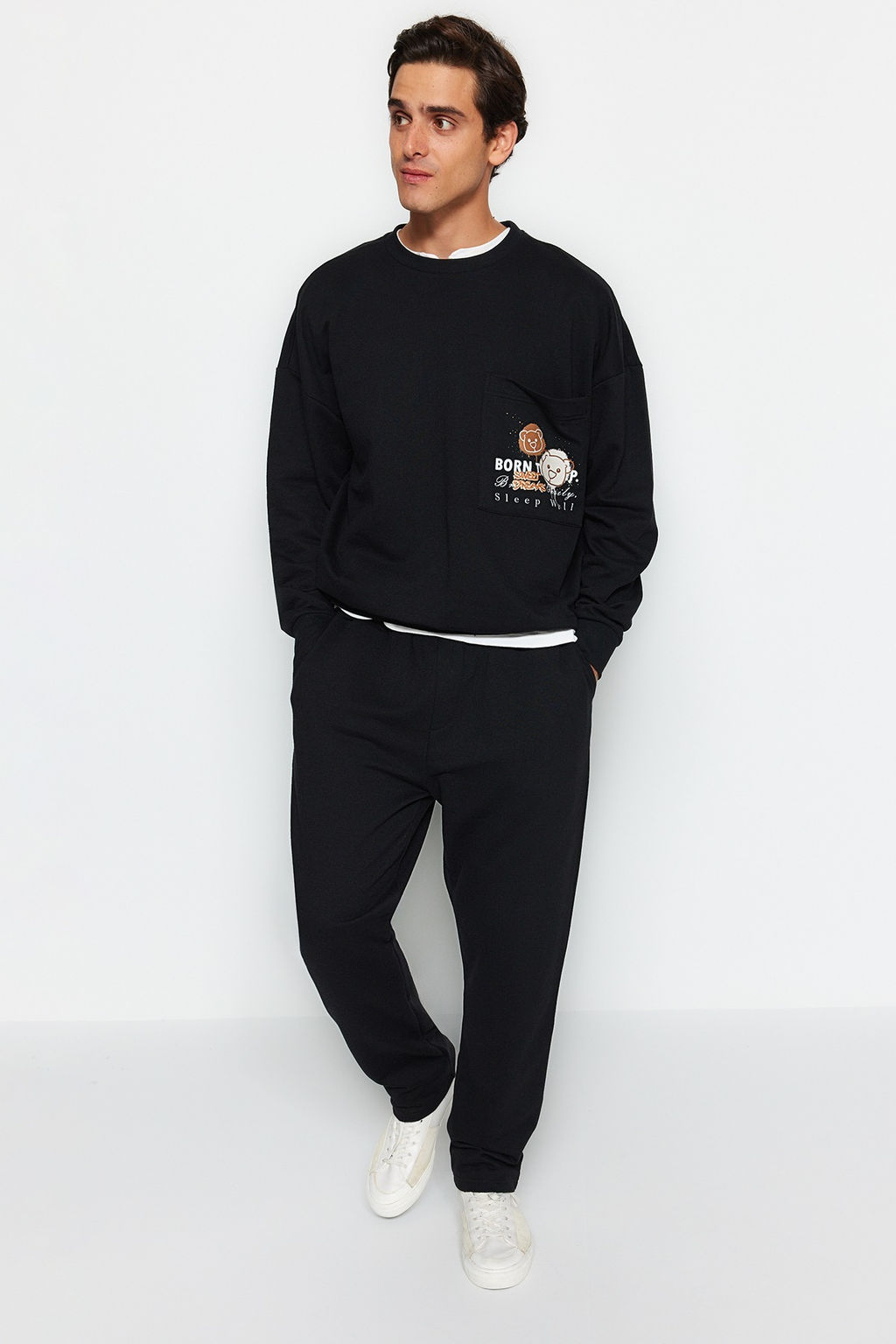 TRENDYOL MAN Premium Siyah Regular/Normal Kesim Kal?n Duble Paca Esofman Alt? TMNAW24EA00023 - Trendyolmilla фото 6