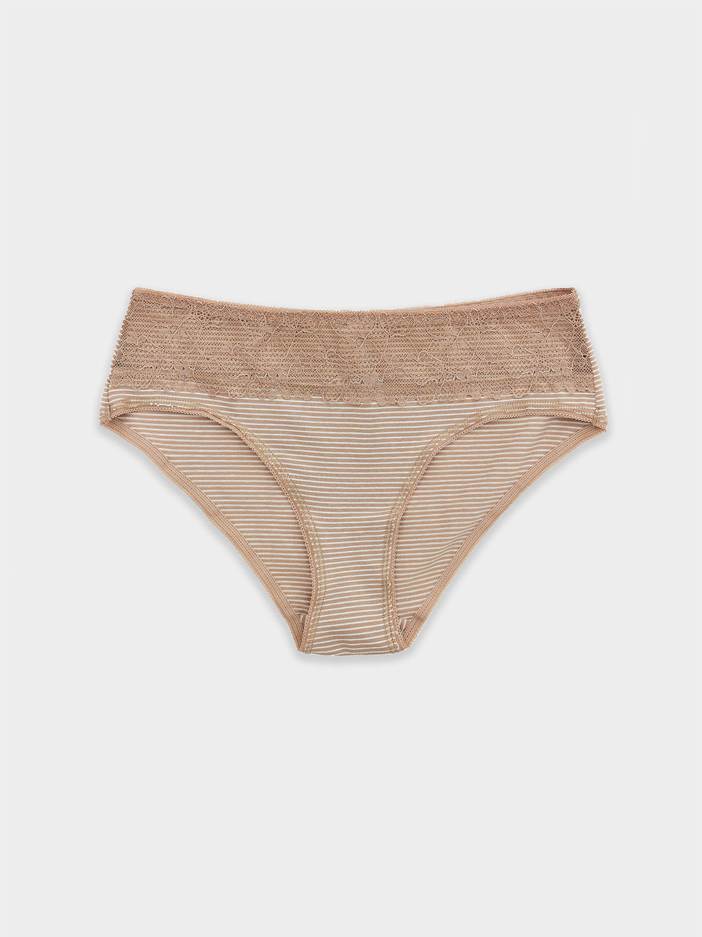 Цена за 2 штуки! Трусы женские классические кофейно-коричневые в полоску - Mark formelle фото 8