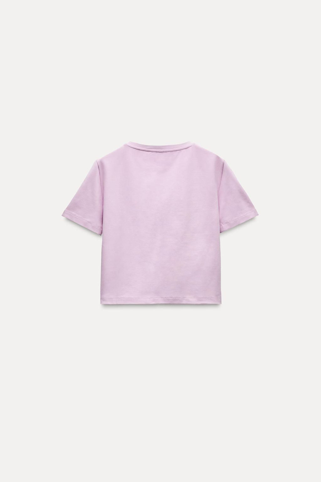 CROPPED STRETCH T-SHIRT - Zara фото 17