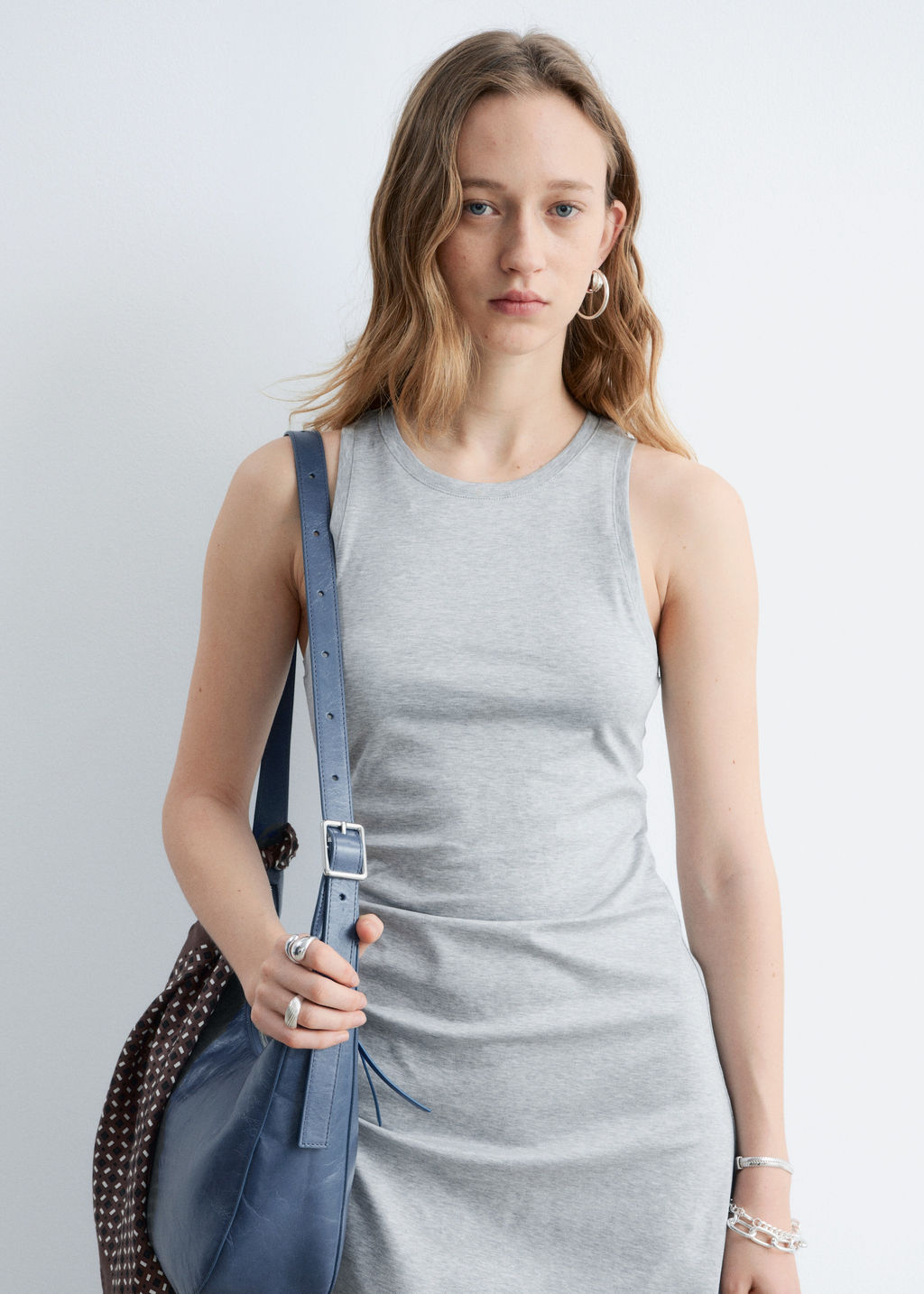 Vestido midi asim?trico con fruncido - H&m фото 8