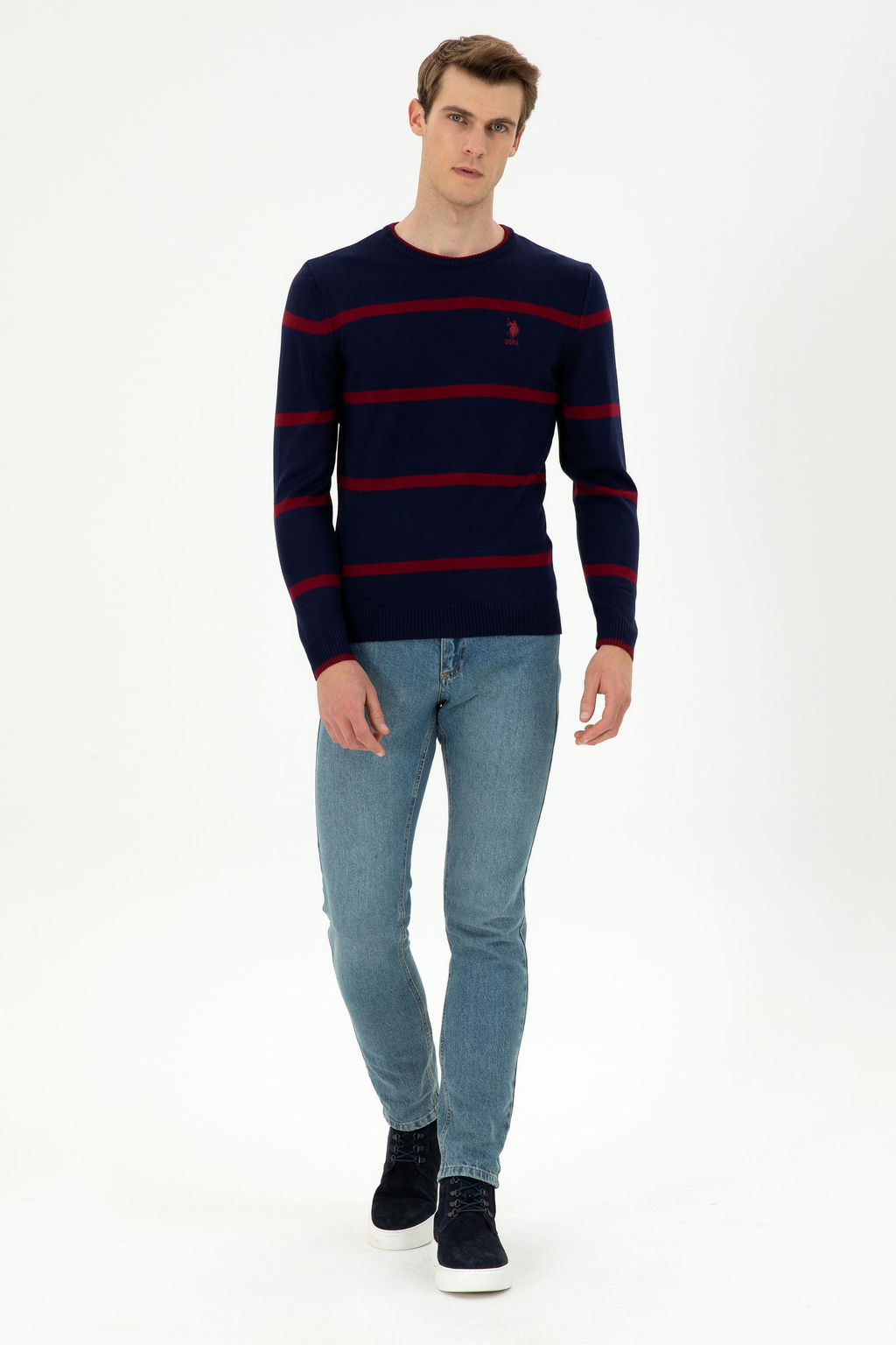 Мужской темно-синий свитер Неожиданная скидка в корзине - U.s. polo assn фото 4